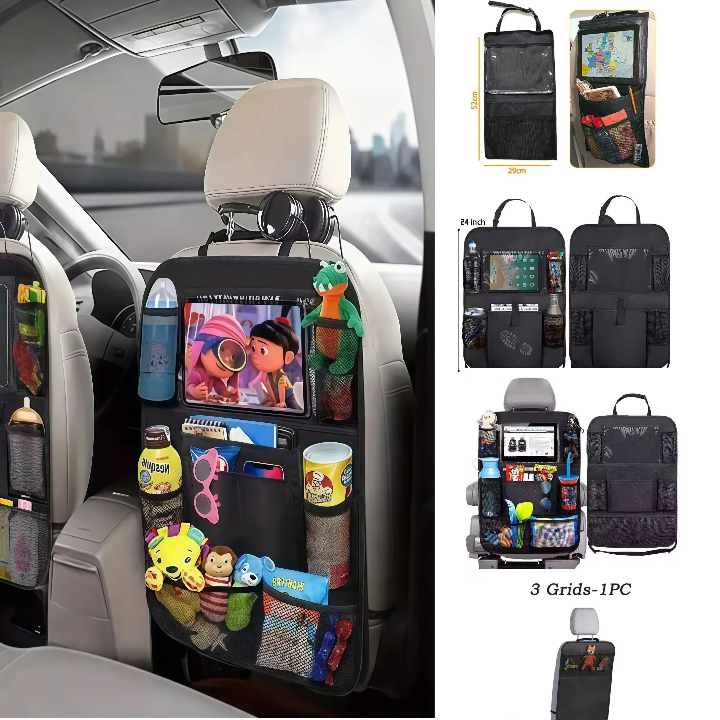 Trimble Tablet Accessories - Car Seat Organizer Multifunctional Oxford Fabric