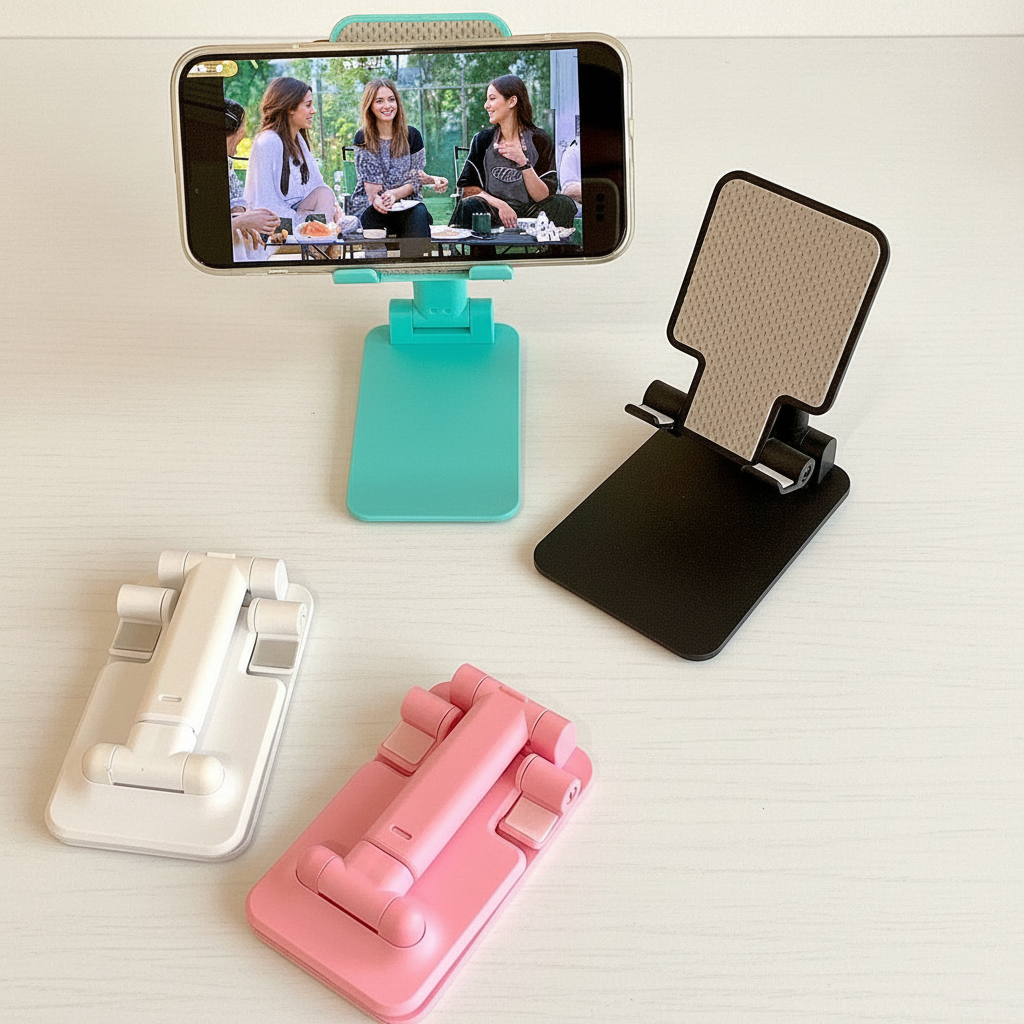 Tablet Holder Accessories - Adjustable Foldable Phone Tablet Stand Portable
