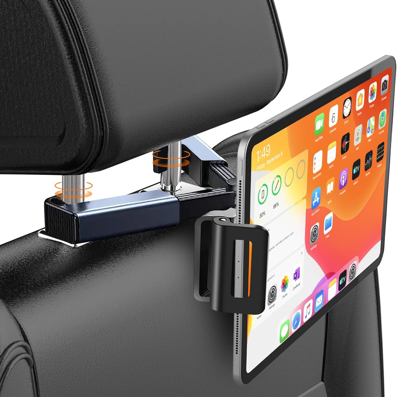 Car Accessories Tablet Holder - 360° Rotating Waterproof Car Headrest Mount