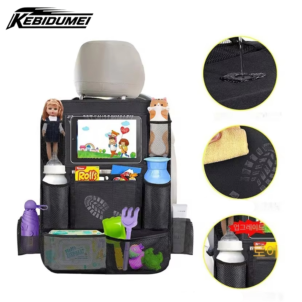 Toddler Tablet Accessories - Car Backseat Organizer Multifunctional Oxford Fabric