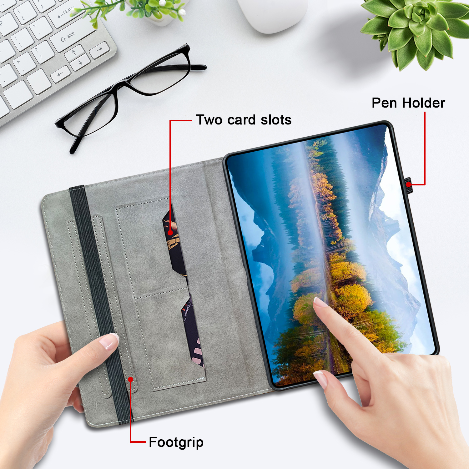 Leather Case for Samsung Galax - مراجعة Tablet A9 Accessories وسعره