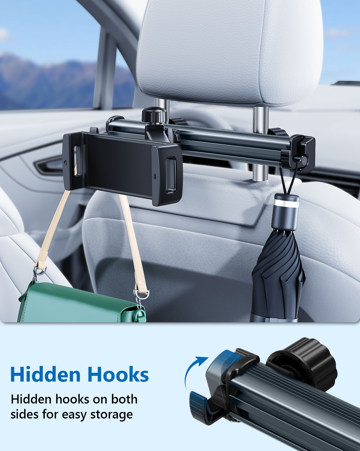 Hipacool Car Tablet Holder Sta - مراجعة Car Accessories Tablet Holder وسعره