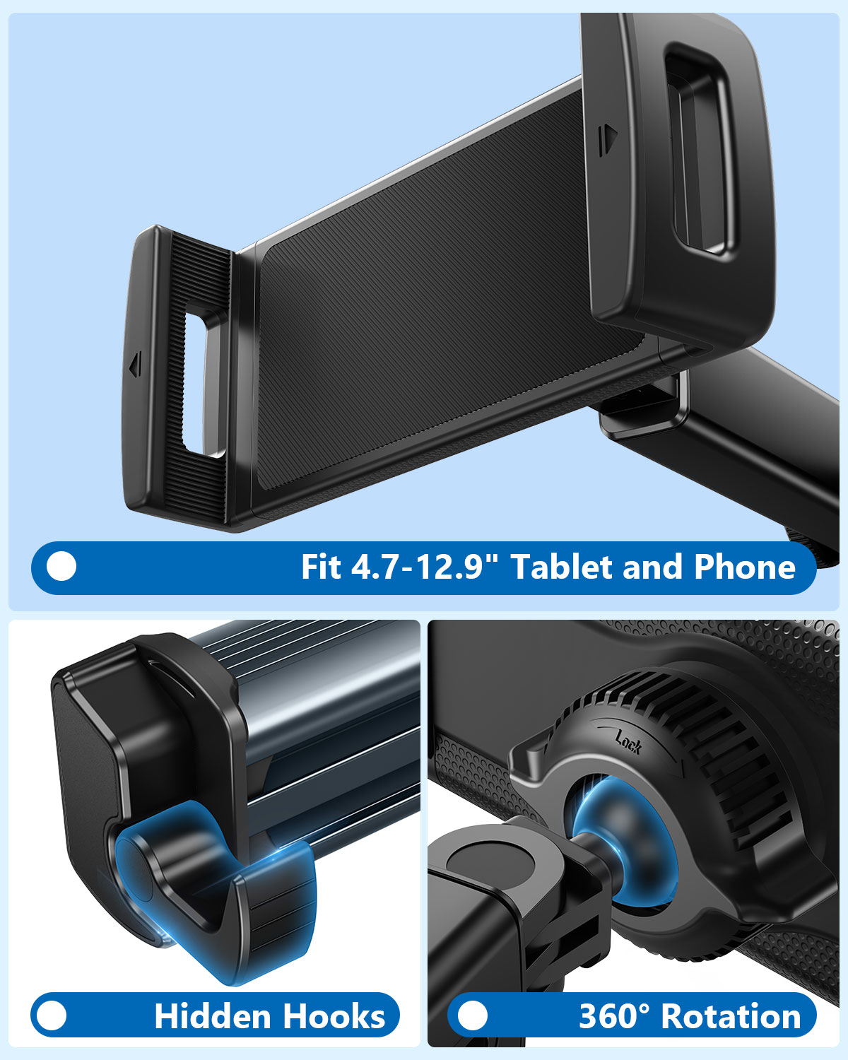 Hipacool Car Tablet Holder Sta - مراجعة Car Accessories Tablet Holder وسعره