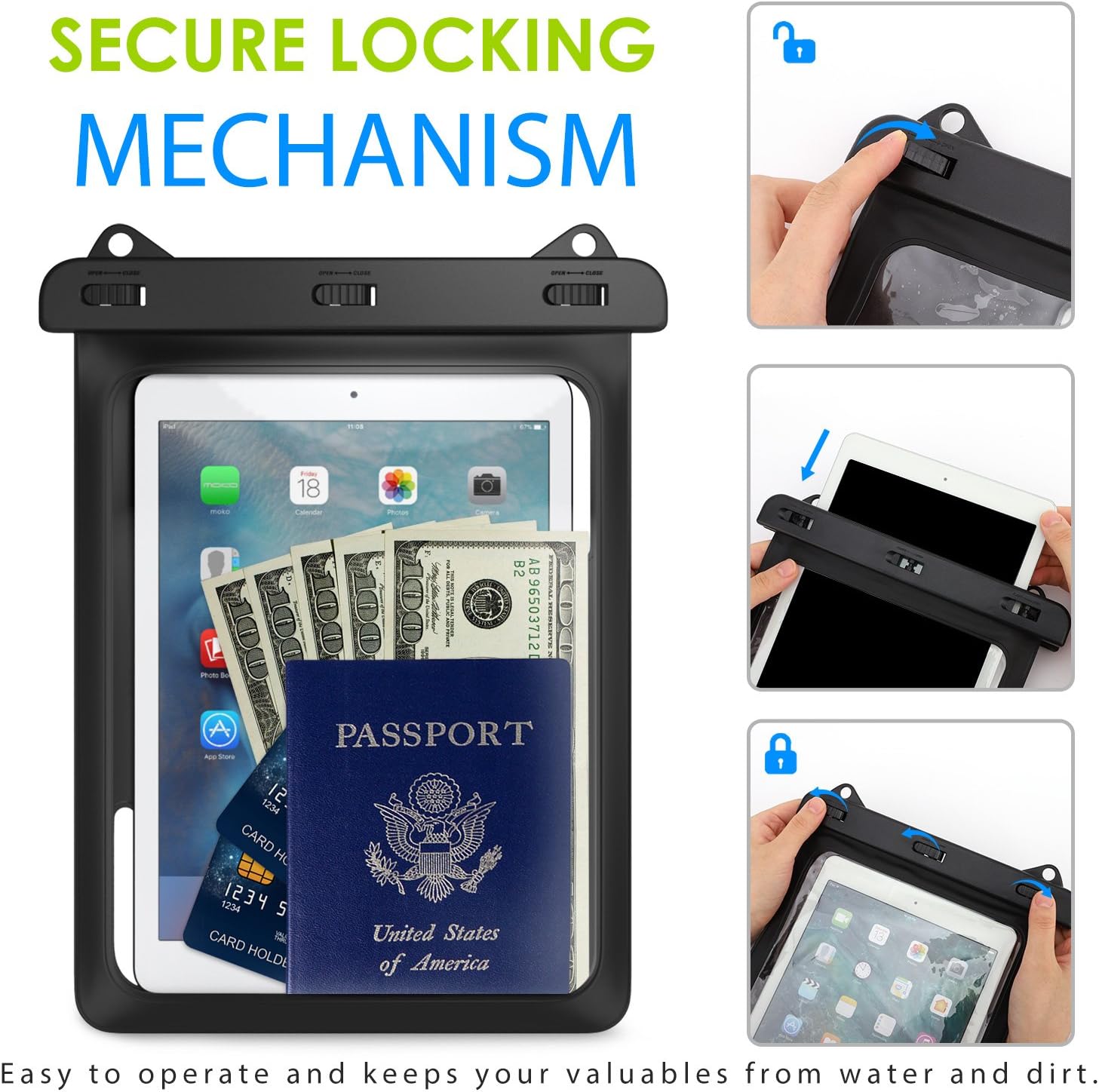 MoKo Waterproof Tablet Case Ta - مراجعة Samsung Tablet With Accessories وسعره