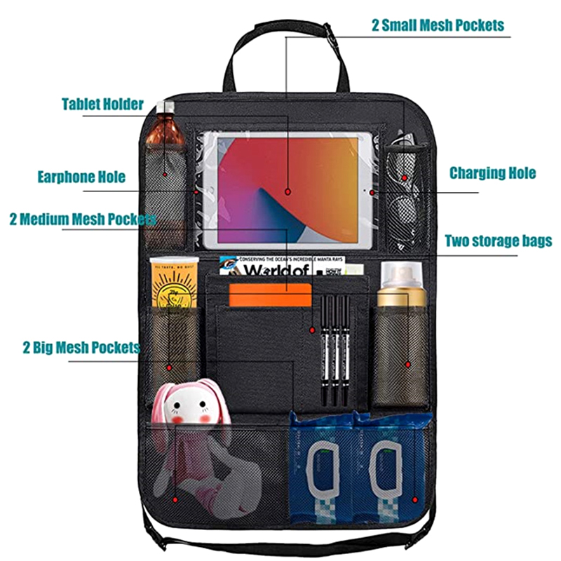 1pc Car Backseat Organizer wit - مراجعة Toddler Tablet Accessories وسعره