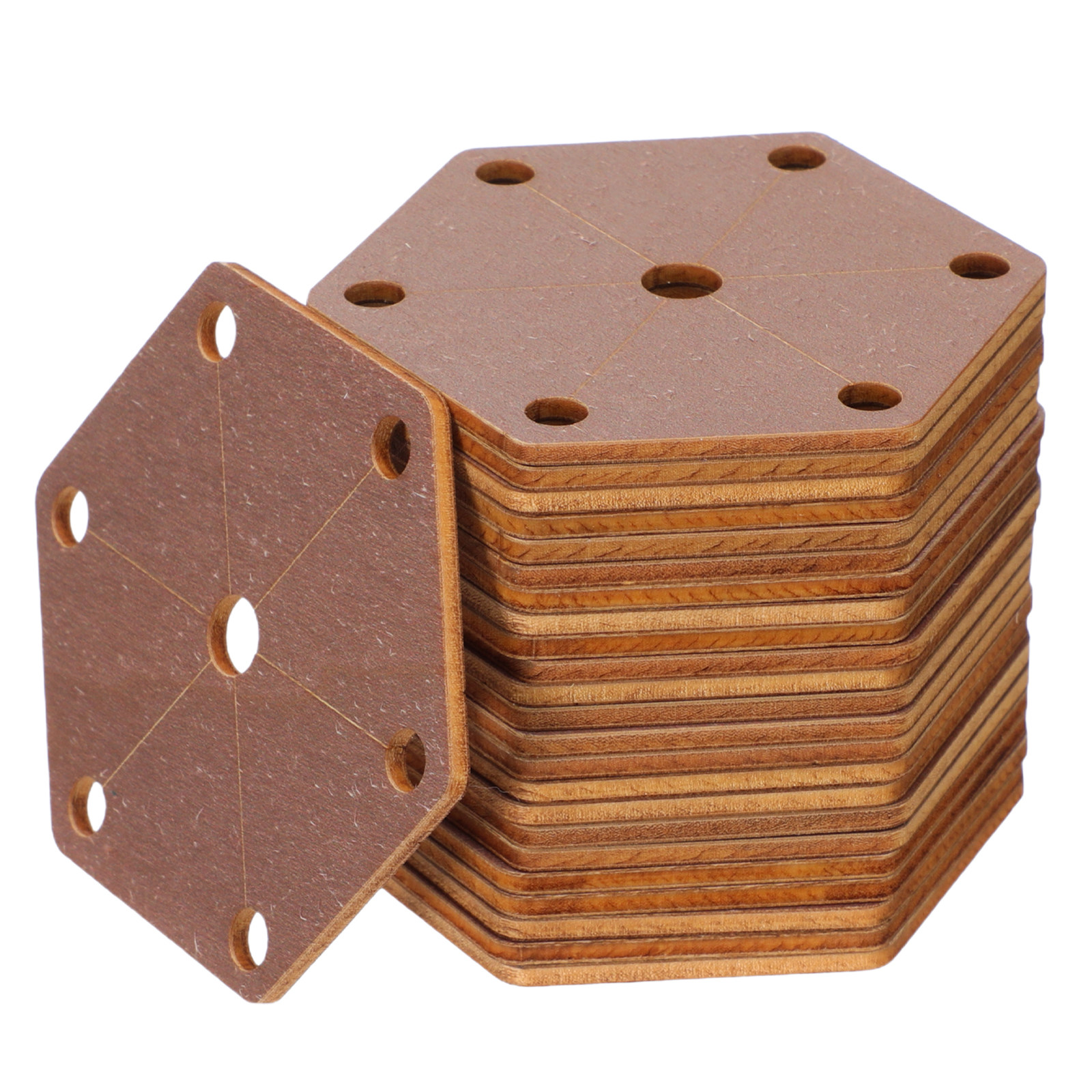 24Pcs Wood Weaving Cards Hexag - مراجعة Tablet Weaving Accessories وسعره