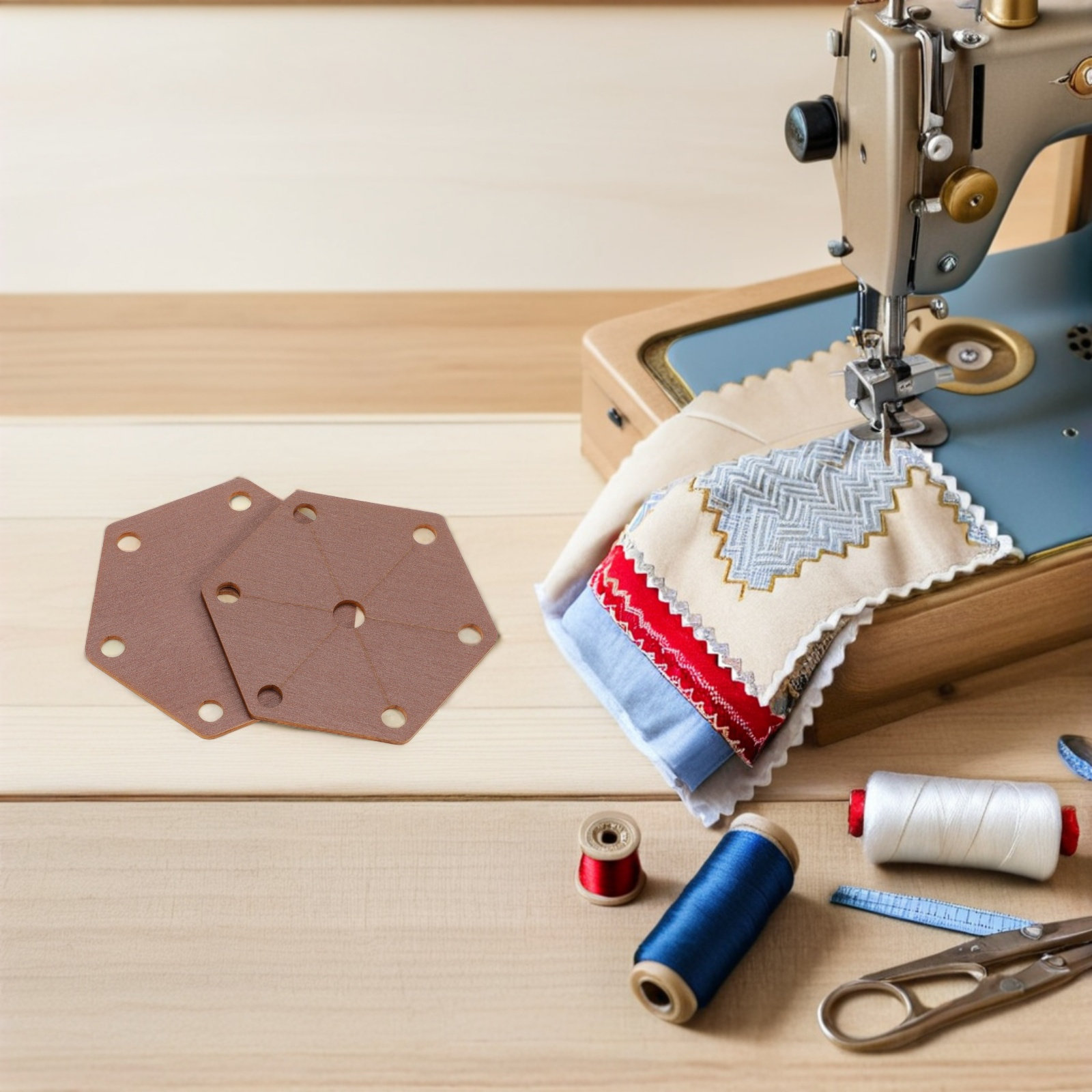 24Pcs Wood Weaving Cards Hexag - مراجعة Tablet Weaving Accessories وسعره