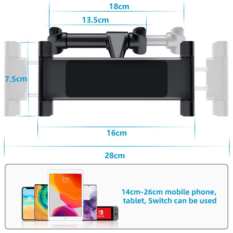 Telescopic Car Rear Pillow Pho - مراجعة Toddler Tablet Accessories وسعره
