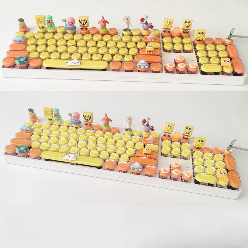 Retro SpongeBo Mechanical Keyb - مراجعة Tablet Phone Accessories وسعره