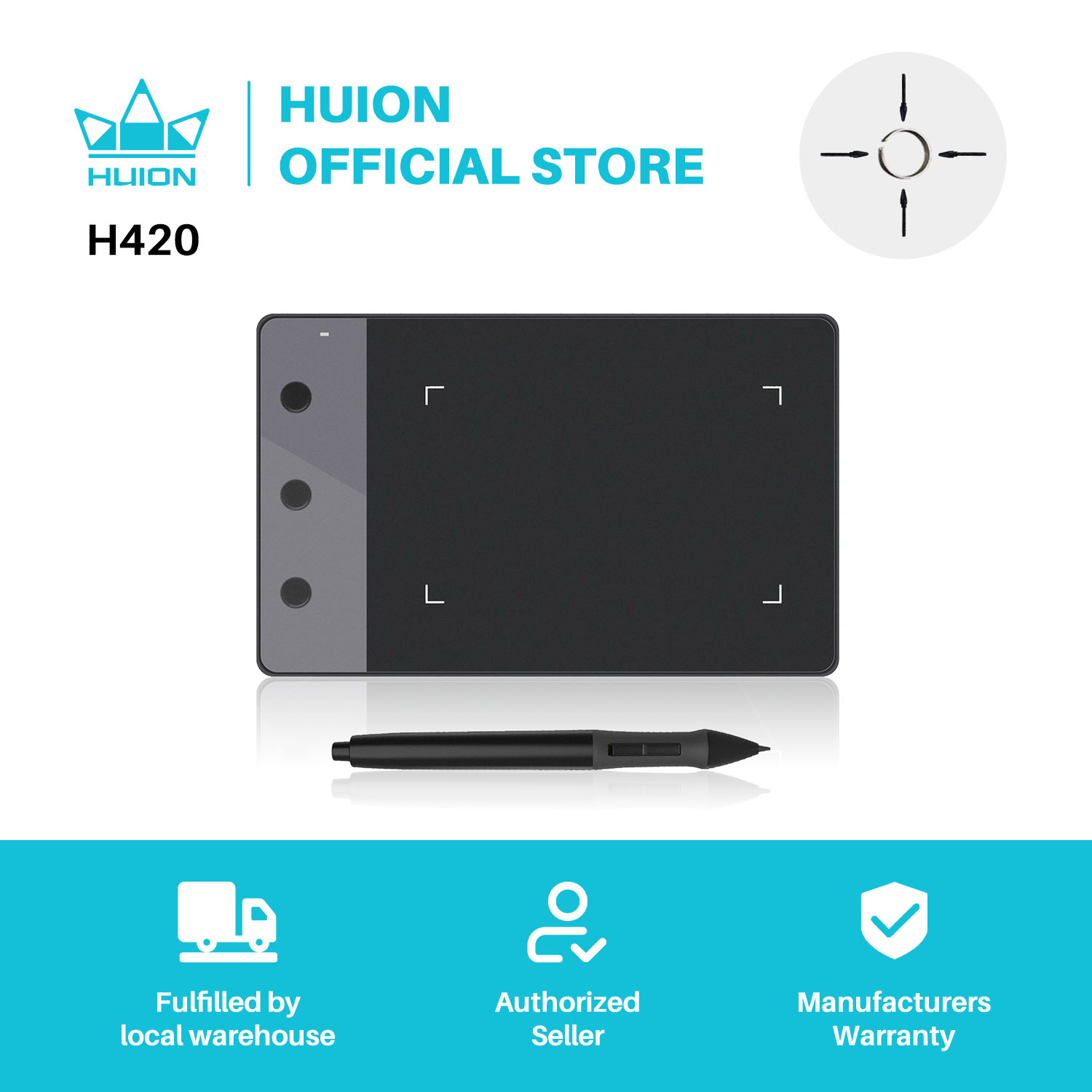 New HUION H420 Graphics Tablet - مراجعة Graphic Tablet Accessories وسعره