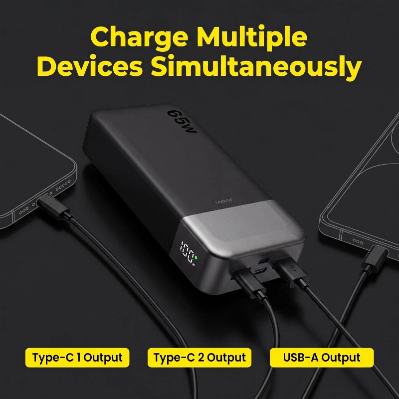 JUOVI 20000mAh Power Bank 65W  - مراجعة Samsung Tablet With Accessories وسعره