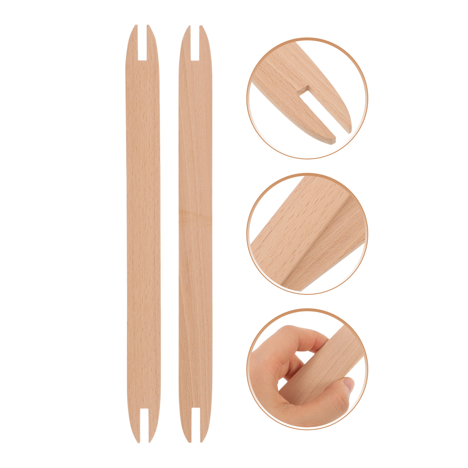 2Pcs Wooden Knitting Shuttles  - مراجعة Tablet Weaving Accessories وسعره
